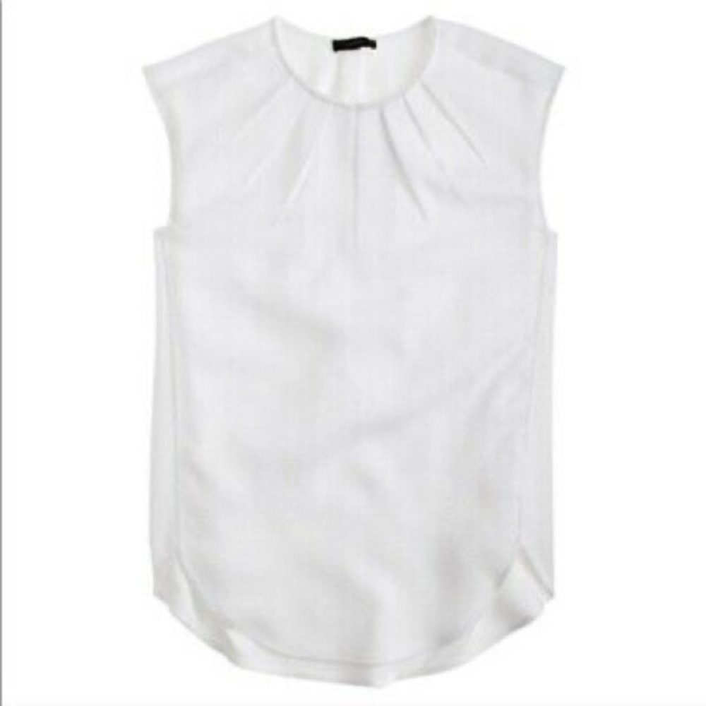 J. Crew Honeycomb Cocoon Top in Polished White